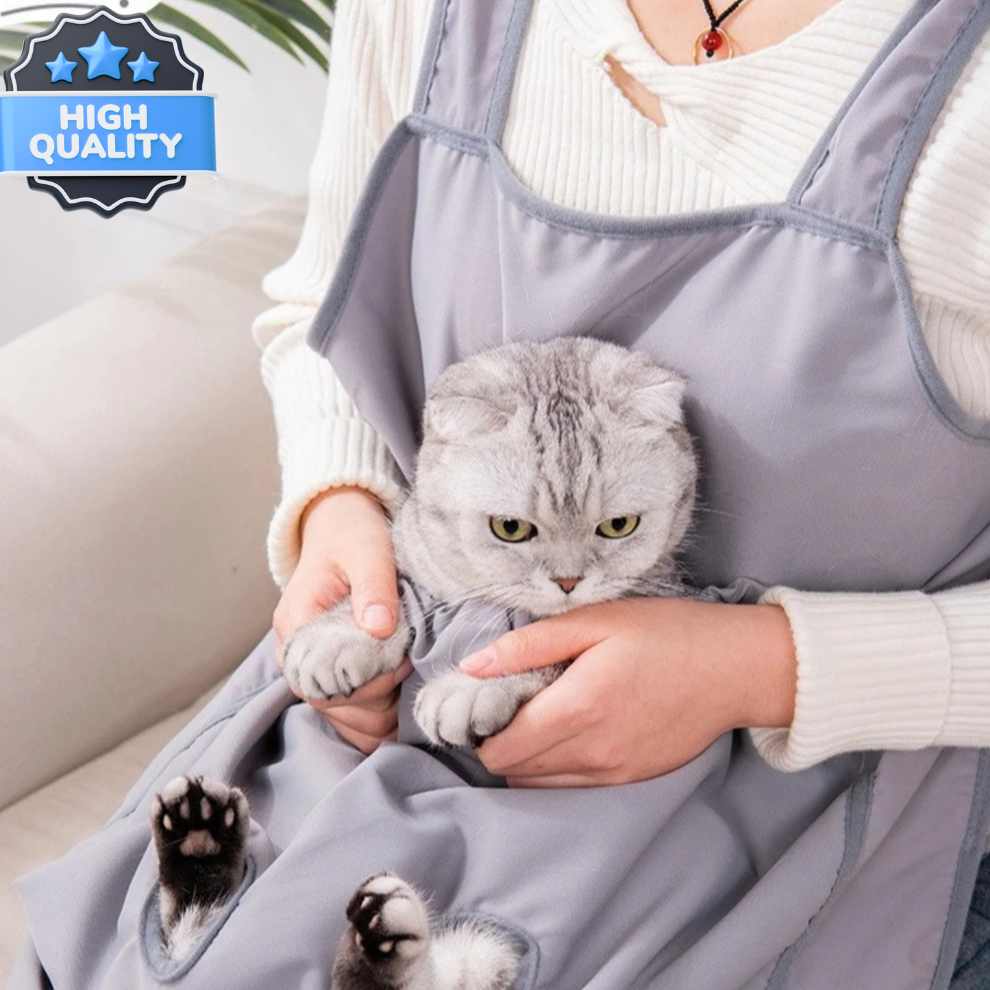 SnuggleApron™ – Pet Hair-Proof Grooming Apron